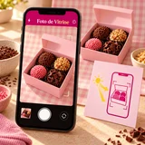 Prévia de Seu Doce com Foto de Vitrine